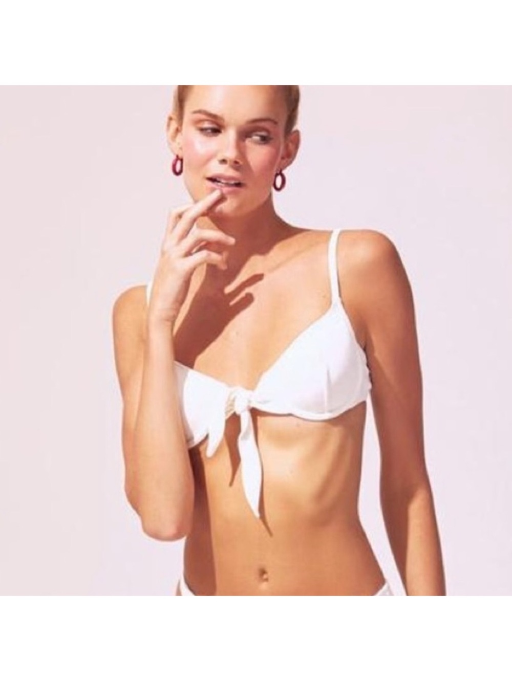 Solid & Striped Nantucket Bikini top white, size L